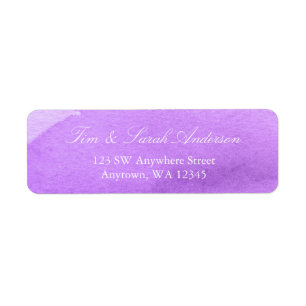 Purple Aquarelle Adresse de retour
