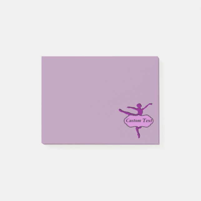 Purple Arabesque Ballet Post-it Notes (Front)