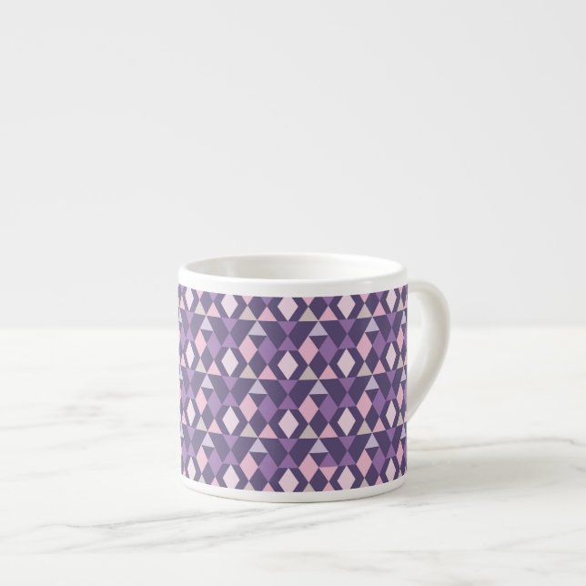 Purple Arabic Geometric Pattern Espresso Cup (Front Right)