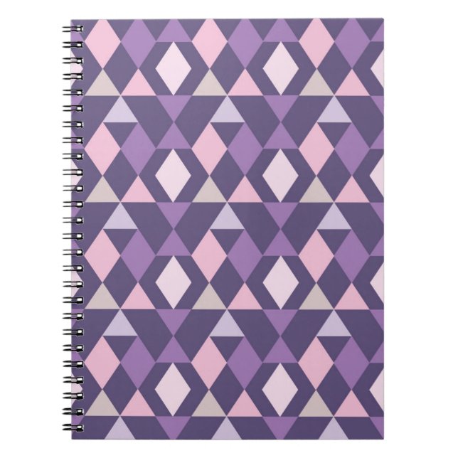 Purple Arabic Geometric Pattern Notebook (Front)