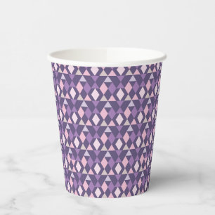 Purple Arabic Geometric Pattern Paper Cups