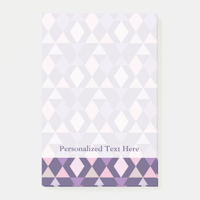 Purple Arabic Geometric Pattern Post-it Notes (Front)