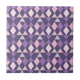Purple Arabic Geometric Pattern Tile
