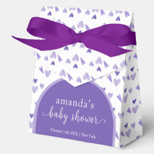 Purple Arch Sweetheat Valentine Baby Shower  Favor Box
