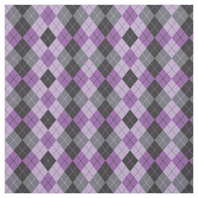 Purple Argyle Fabric (Swatch)