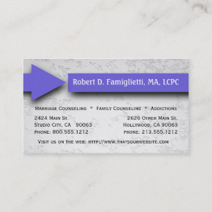 Purple Arrow Counseling Service Business Card