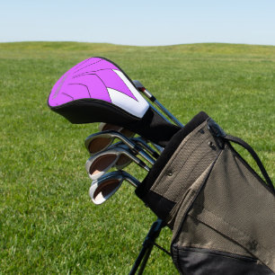 Purple Art Deco Crown Design Golf Head Cover