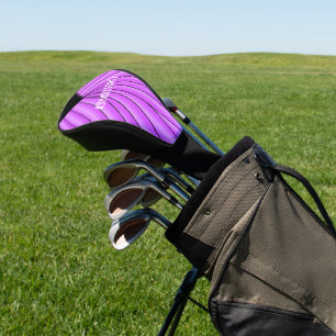Purple Art Deco Design Golf Head Cover