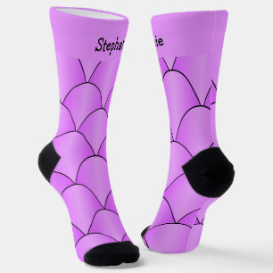 Purple Art Deco Design Socks