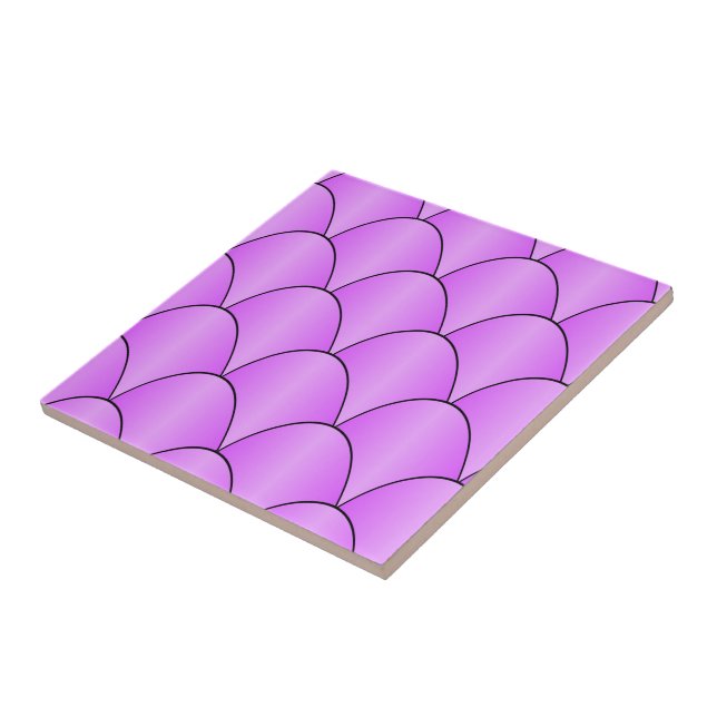 Purple Art Deco Design Tile (Side)