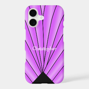 Purple Art Deco Fan Design