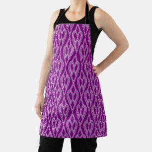 Purple Art Deco Flowerbeds Apron