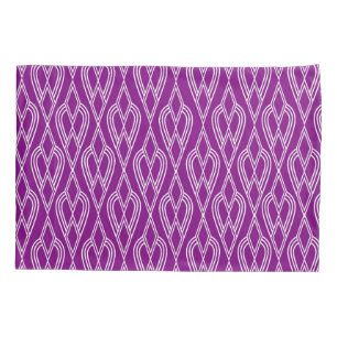 Purple Art Deco Flowerbeds  Pillowcase