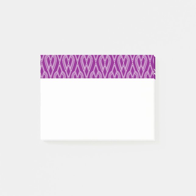 Purple Art Deco Flowerbeds  Post-it Notes (Front)