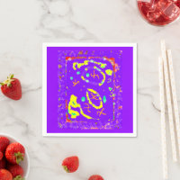 PURPLE ART PLATE DESIGN WITH SNAZZY FRECKLES