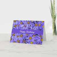 Purple Aster Flowers at RHS Gardens Happy Birthday