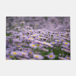 Purple Aster Flowers Doormat