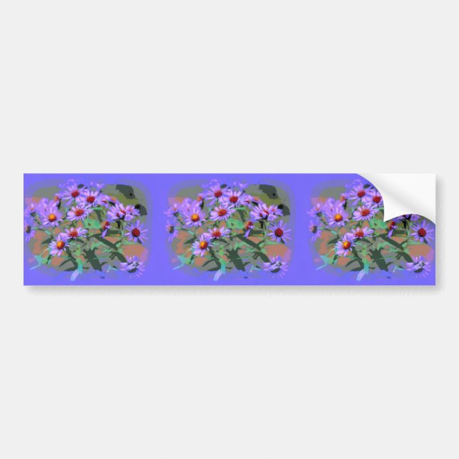 purple asters bumper sticker (Front)