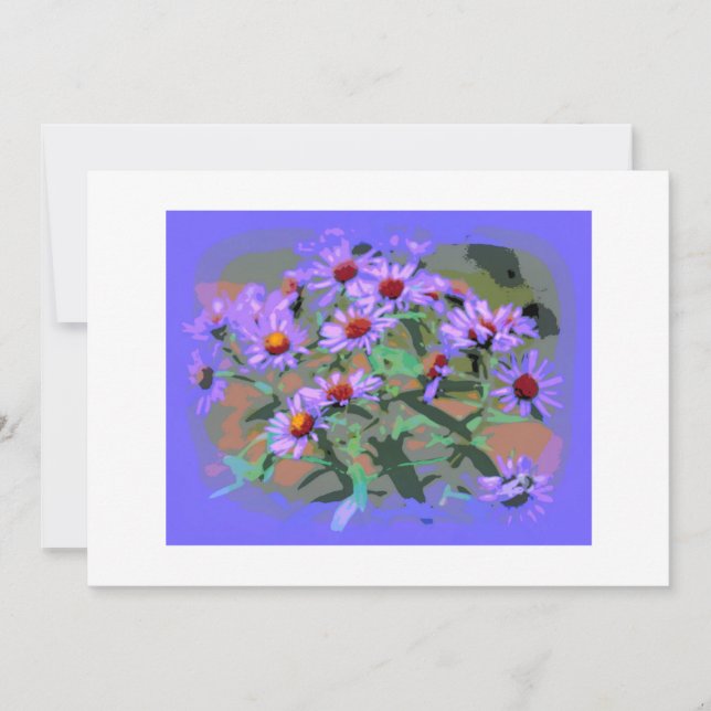 purple asters invitation (Front)