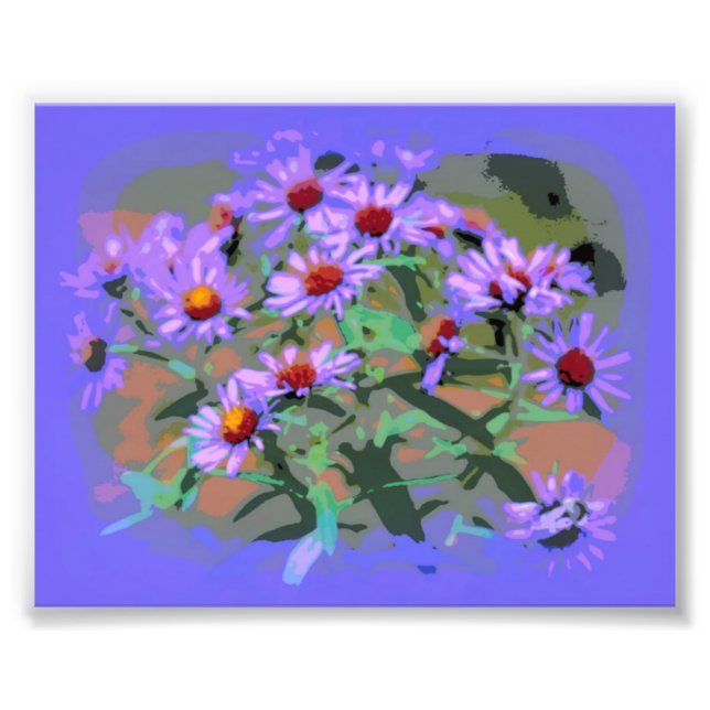 purple asters photo print (Front)