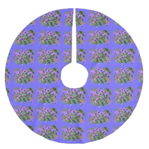 purple asters tree skirt