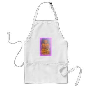purple aura buddha apron
