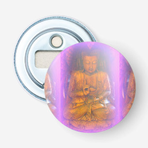 purple aura buddha bottle opener