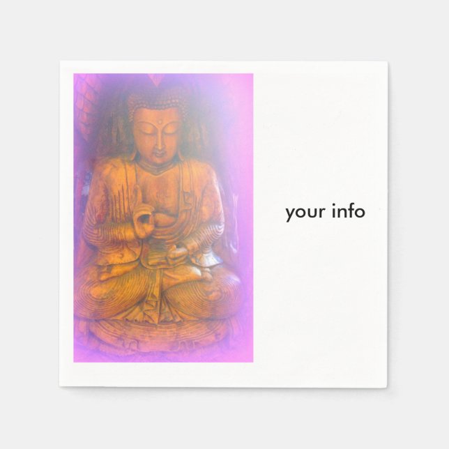 purple aura buddha paper napkins (Front)