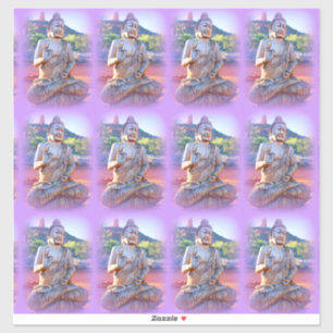 purple aura buddhas