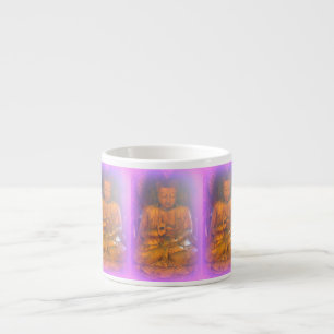 purple aura buddhas espresso mug