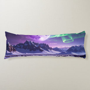 Purple Aurora Nightscape Body Pillow