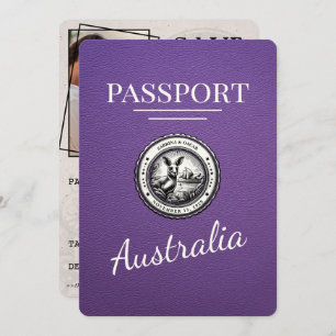 Purple Australia Passport Save The Date