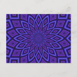 Purple Awareness kaleidoscope Postcard