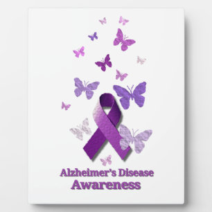 Purple Awareness Ribbon: Alzheimer's Disease Plaque