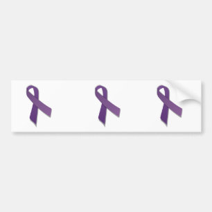 purple awareness ribbon bumper sticker