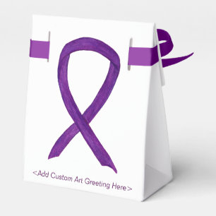 Purple Awareness Ribbon Custom Art Party Favour Bo Favor Box