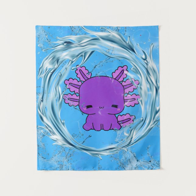Purple Axolotl Tapestry (Front)