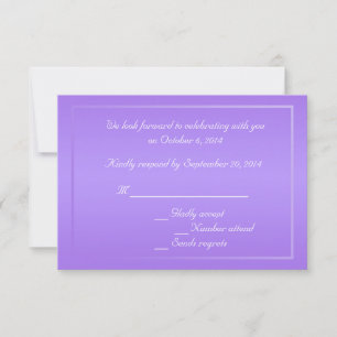 Purple azalea floral RSVP cards