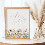 Purple Baby In Bloom Wildflower Cards & Gifts Sign<br><div class="desc">Welcome your new little one with the Purple Baby In Bloom Wildflower Cards & Gifts Sign - a beautifully designed and charming way to direct baby shower guests to leave their cards and gifts for the mom-to-be. Make mom's special day extra memorable with this must-have baby shower sign. The adorable...</div>