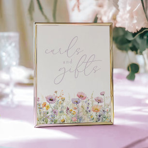 Purple Baby In Bloom Wildflower Cards & Gifts Sign