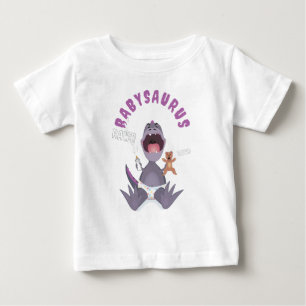 Purple Babysaurus T-rex Baby T-Shirt