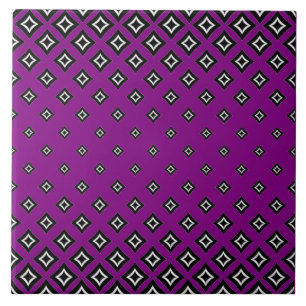 Purple Background and Geometric Square Pattern Tile