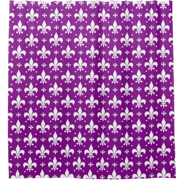 Purple Background Fleur-de-lis Pattern Design  (Front)