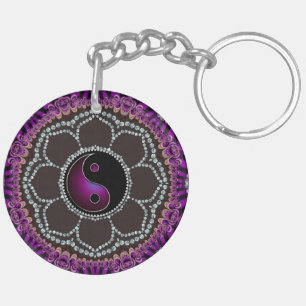 Purple Balance Énergie Yin Yang