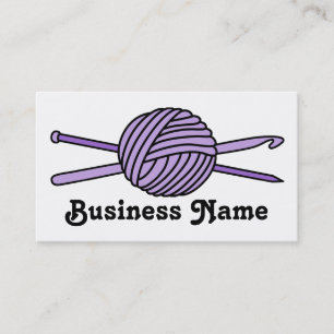 Purple Ball of Yarn (Knit & Crochet) Business Card