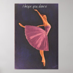 Purple Ballerina Poster