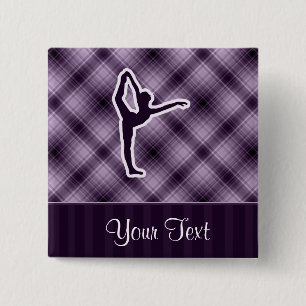 Purple Ballet 2 Inch Square Button