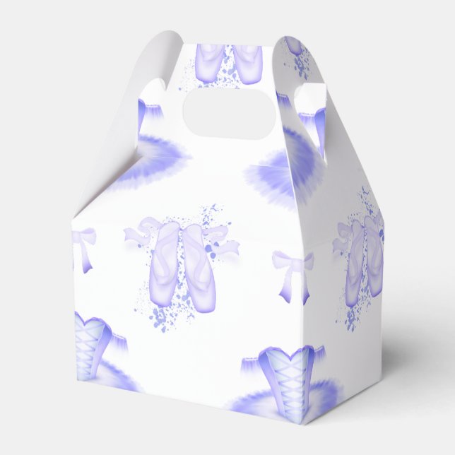 Purple Ballet Birthday Tutu & Pointe Shoes Favor Box (Front Side)