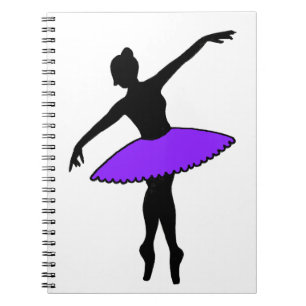 Purple Ballet Dancer Ballerina Dance Teacher Gift Notebook