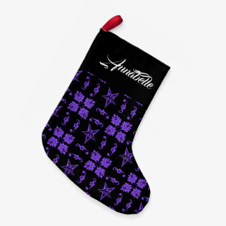 Purple Baphomet Stars Gothic Christmas Stocking